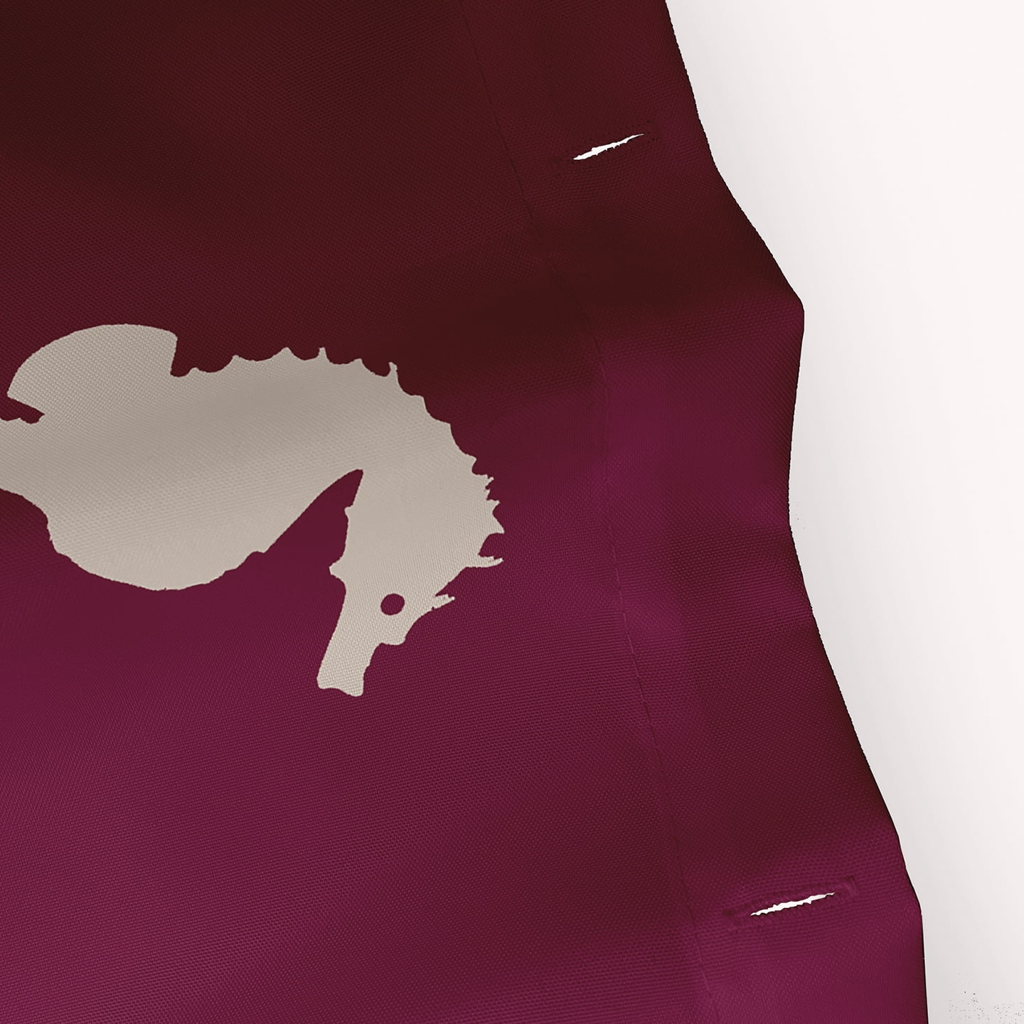Simply Daisy 70" W x 73" L Sea Horses Polyester Shower Curtain, Maroon Red [1 Ct]