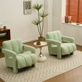 thumbnail image 2 of DRKAT Mid Century Accent Chair Set of 2, Comfy Living Room Chairs, Modern Upholstered Sofa Chair, Boucle Armchair, Lounge Reading Chair for Living Room, Bedroom (Sage), 2 of 7