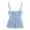 a-Light Blue30474, variant on Womens Square Neck Denim Cami Top With Wide Straps Tailored Seams Flared Peplum Hem Form Fitting Sleeveless Blouse For Casual Summer Wear Light Blue S