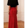 thumbnail image 2 of Women's Casual Polka Dot A-Line Maxi Skirt, Made Of Non-Stretch Woven Fabric, Suitable For Everyday Wear Black Spring, 2 of 9