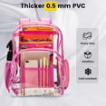 thumbnail image 3 of Mochila Vorspack de PVC transparente, resistente, rosa, 3 of 6