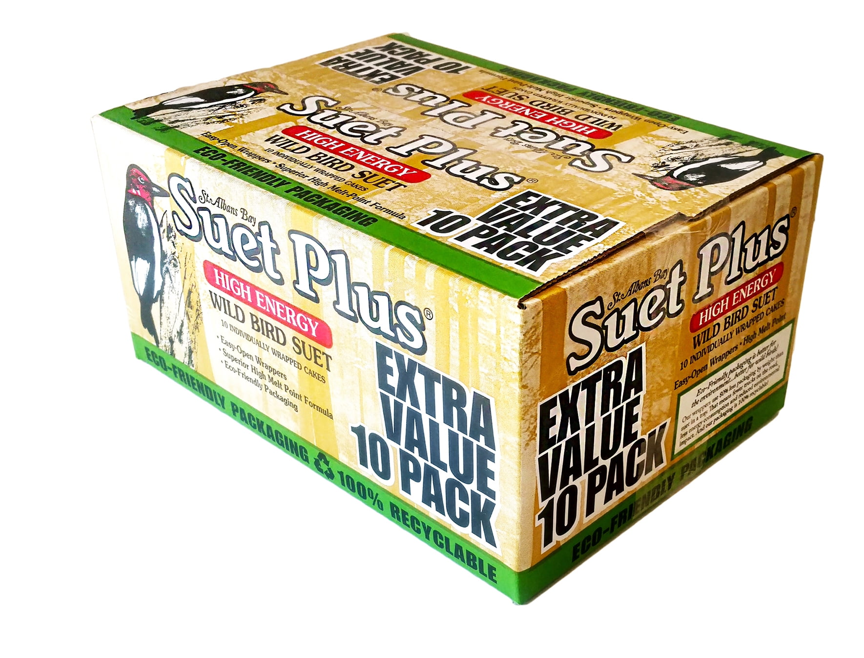 New Suet Plus High Energy 10 Pack Of 11 Oz Suet Cakes For Wild Birds 