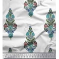 thumbnail image 1 of Soimoi Polyester Crepe Fabric Leaves & Floral Block Fabric Prints by Yard 52 Inch Wide, 1 of 3