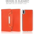thumbnail image 2 of iPhone TP MAX Étui Portefeuille en Cuir Large Boucle Séparable Étui orange, 2 of 7