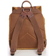 TimberWolf Vintage Daypack Backpack w/ Waxed Canvas, Laptop Compartment, Water-Resistant Lining, Leather Trim, Adjustable Straps & Front Zipper Pocket – The Daypack