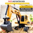 thumbnail image 3 of 1/24 RC Construction Toys Excavadora excavadora con control remoto de 2,4 GHz con sonido LED Tmvgtek juguetes de los niños, 3 of 9