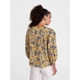 thumbnail image 4 of Scenario Women's and Women's Plus Blouse with 3/4-Length Puff Sleeves, Sizes XS-4X, 4 of 6