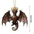 thumbnail image 3 of LmnLft Christmas Flying Dragon Ornament, Unique Acrylic Dragon Ornaments for Christmas Tree, Hangable Flying Dragons Pendant, Decorative Festive Accessory Decor for Home Office Garden Yard, 3 of 9