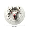 thumbnail image 3 of Nmdmisc Christmas Reindeer Round Acrylic Flat Pendant,Christmas Tree Decorations Reindeer Hanging Ornament,Christmas Festive Tree Car Wall Decorations for Christmas Party Scene Layout, 3 of 5