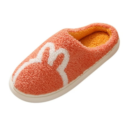 

Mackneog Winter Couples Women Warm Home Baotou Plush Soft Bottom Comfortable Solid Color Flat Cotton Shoes Gift on Clearance