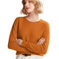 thumbnail image 2 of Sweaters for Women Trendy Crewneck Lightweight Knit Sweater Winter Warm Cute Long Sleeve Tops Pullover for Casual Outfits 2026 Champagne S, 2 of 8