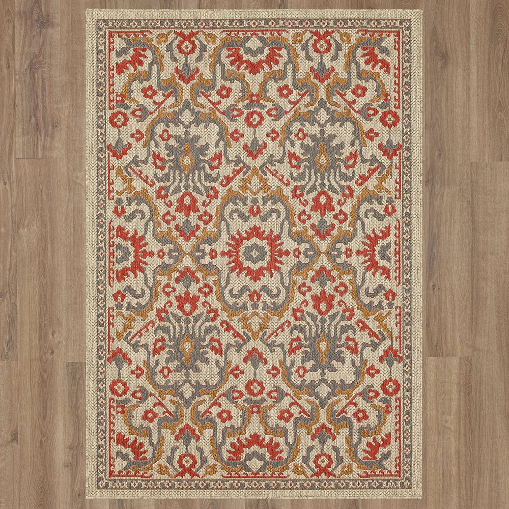 Mohawk Home Ravello Outdoor Area Rug, Rust, 4' x 5' 6"
