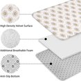 thumbnail image 5 of Lightpink Daisy Flower Linear Pattern Bathroom Rugs Sets 3 Piece,Toilet Cover Set,Absorbent Non Slip Bathroom Mats Sets with U-Shaped Contour Rug Toilet Rug Set, 5 of 5