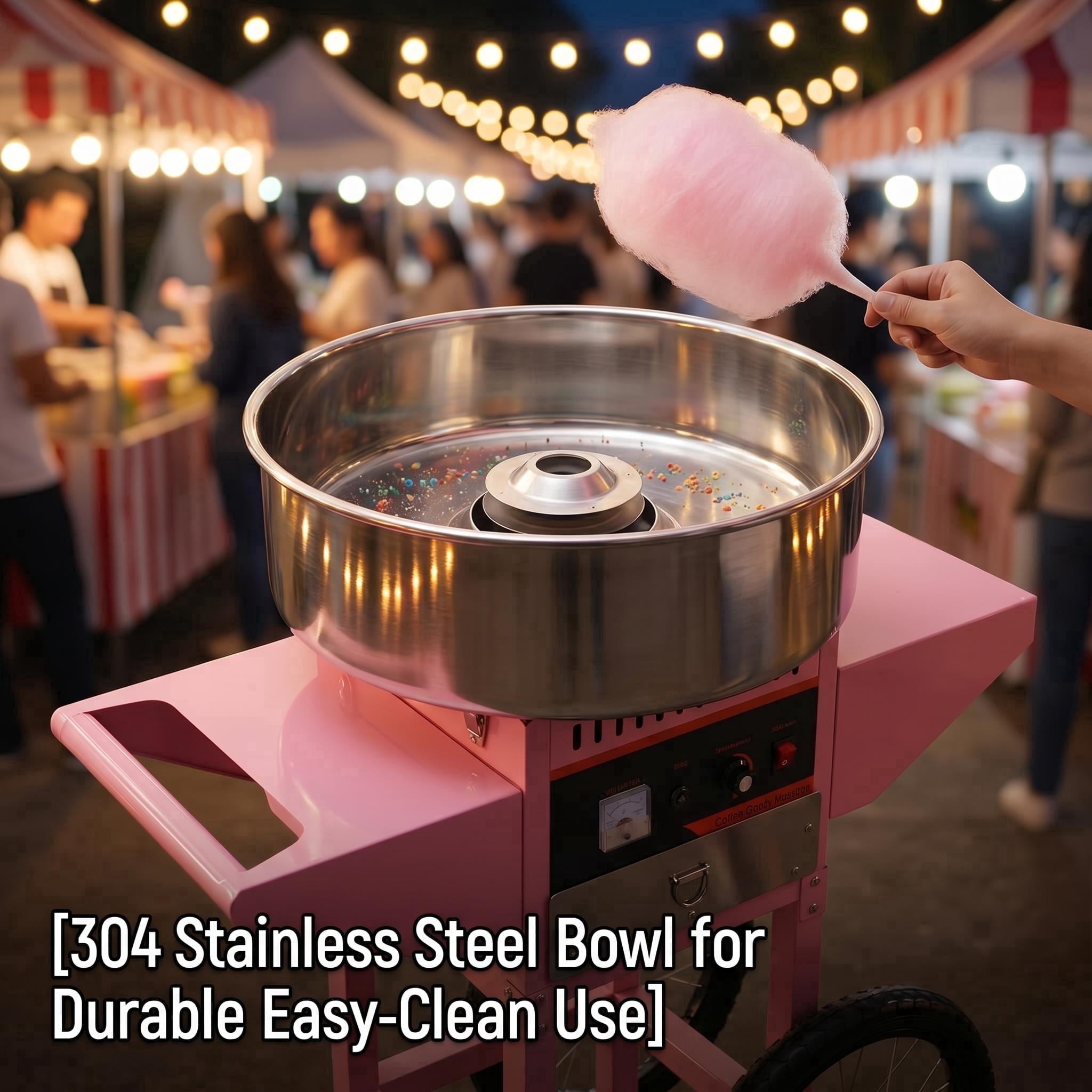 Cotton Candy Machine- Flufftastic Floss Maker- Use Sugar or Hard