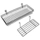 thumbnail image 1 of cestas de almacenamiento de alambre de metal para colgar en la pared, organizador de pared con rejilla negra, estante de malla de alambre para cocina y sala de estar, 1 of 7
