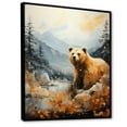 thumbnail image 2 of Designart "Splendid Mountain And Bear" Animals Bear Floater Framed Canvas Prints, 2 of 5