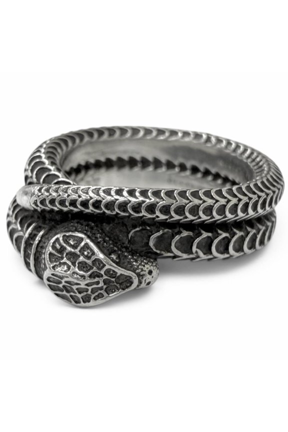 Pre-Owned GUCCI 577294 SV925 Garden Snake Ring, Silver, Size 21, Made in Italy, Weight 15.6g,...