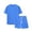c01Blue, variant on USNSM Men's Casual Short Sets 2 Piece Outfits Crew Neck T-Shirts and Shorts Set Fashion Solid Color Summer Jogging Tracksuit Yellow L