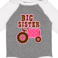 thumbnail image 4 of Inktastic Pink Tractor Big Sister Girls Long Sleeve Baby Bodysuit, 4 of 5