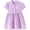 Bowknot Purple, variant on 2026 New Style Toddler Girls Short Sleeve Cotton Dress Bows Casual Summer Dress Kids Pique Polo Dress