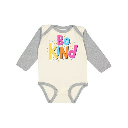 

Inktastic Be Kind Inspirational Quote in Color Gift Baby Boy or Baby Girl Long Sleeve Bodysuit