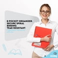 thumbnail image 2 of Organizador De 8 Bolsillos Poly, Carpeta De Archivos, Organizador De Documentos Legales, Perfecto Para Oficina, Universidad, Escuela Y Más (Paquete De 6), De Emraw, 2 of 5