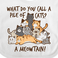thumbnail image 4 of Inktastic What do you call a pile of cats? A MEOWTAIN Boys or Girls Baby Bib, 4 of 4