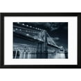 thumbnail image 2 of Brooklyn Bridge over East River at Night in Black and White in New York City Manhattan with Lights Framed Print Wall Art By Songquan Deng, 2 of 5