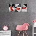 thumbnail image 4 of Woman Bedroom Decor Wall Art, Red Lips Fashion High Heels and Sunglasses Pictures on Canvas, Modern Sexy Artwork Painting for Black and White Bathroom 12x16 Set of 3, 4 of 6