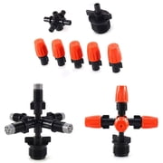 Garden Sprinkler Irrigation Mist Fog 5-head Nozzle Spray 1/2 Mounting Adapter