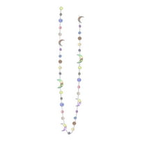 Star Moon Garland Banner Ramadan Decor Crescent Moon Dot Streamer Nursery Wall Hanging Party Supplies Kids Birthday Celebration Decorations Background