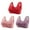 Red, variant on Jsaierl Bras for Women Front Closure Wirefree Lift T-shirt Bras Seamless Comfortable Bralettes Cozy Everyday Full Figure Bras 3 Packs