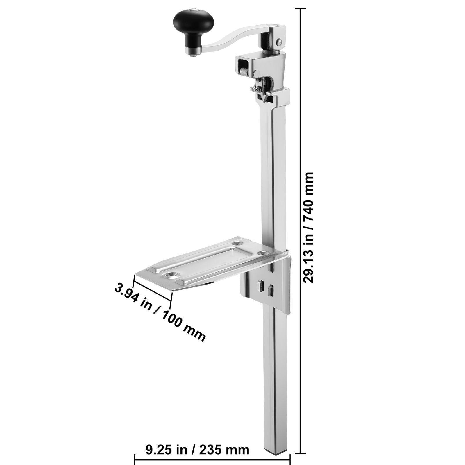 Manual Table Can Opener, Heavy Duty Commercial Can Opener with SUS420 Double Blades, Cast Iron Base, 15.75" Max Can Diameter, for Bars, Hotels, Restaurants & Ships