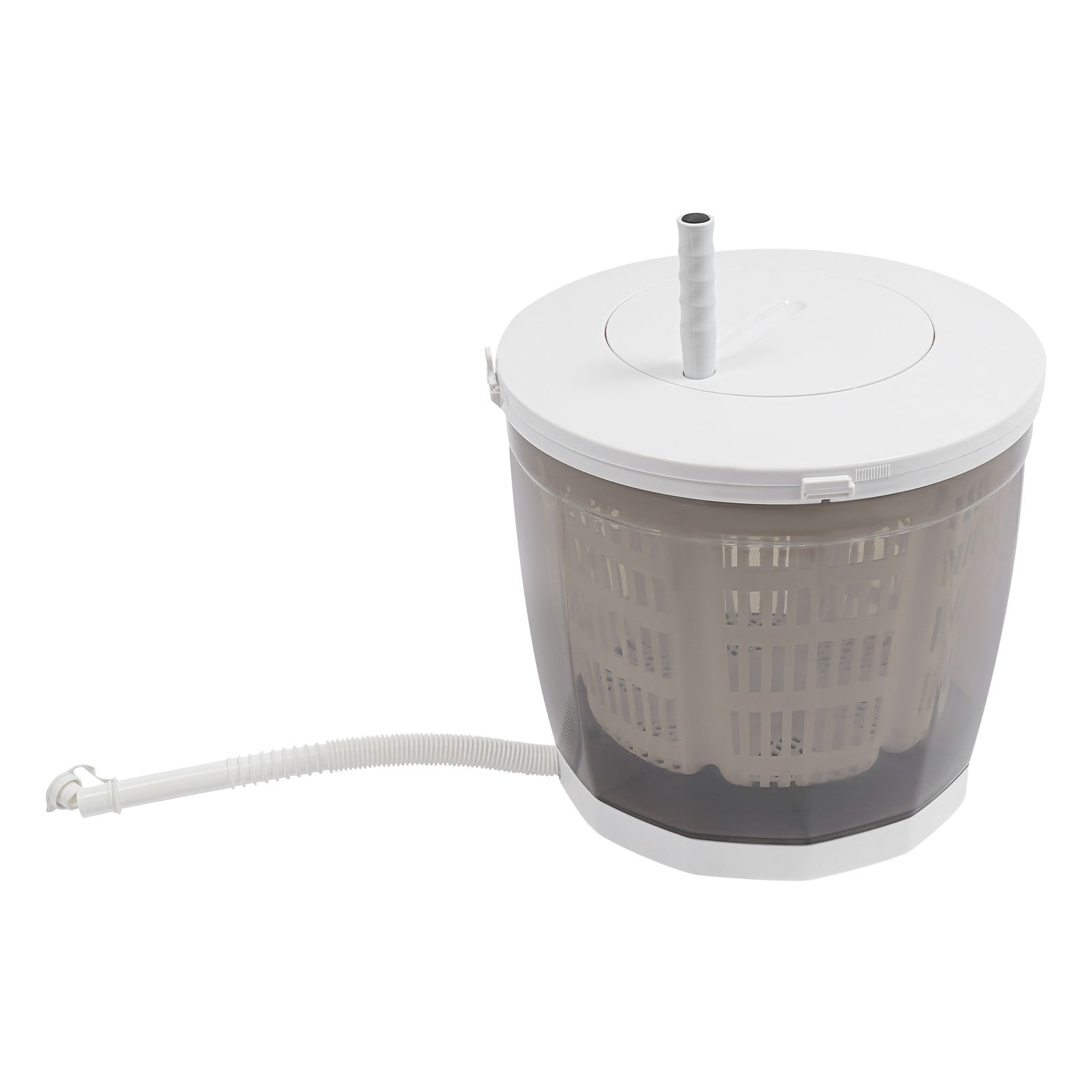 2 in 1 Portable Manual Washing Machine, Non-Electric Washing Machine, Clothes Spin Dryer, for Clothes, Underwear Small Items, Dorm, Camping (Grey)