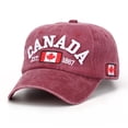 thumbnail image 3 of AWZXDE Canada Day Summer Sun Protection Baseball Cap Fashionable Adjustable Hat Embroidered Maple Leaf Womens Baseball Cap, 3 of 3