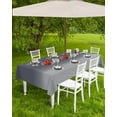 thumbnail image 3 of Outdoor Tablecloth with Umbrella Hole and Zipper Grey Ombre Rectangle Outdoor Tablecloths 60x102 Waterproof Table Cloths Gradient Color Patio Table Cover for Outdoor Tables Picnic Garden, 3 of 6