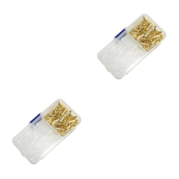 Speravity 200 piezas 3mm hembra/macho terminal de crimpado de alta resistencia ajustable de seguridad ligero prensa conjunto de conectores de cable Oro 2piezas Speravity CBP493199