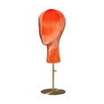 thumbnail image 1 of Soporte para pelucas, modelo de cabeza de maniquí, decoración del hogar, soporte para sombreros ajustable y estable, soporte de exhibición de pelucas Base naranja y dorada, 1 of 10