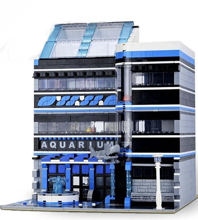 Aquarium Ocean World Theme Park Building Bricks Toys Construction Blocks Toy Set 