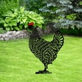 thumbnail image 2 of 5PCS Rooster Garden Stakes - 13 Inch Chicken Silhouette Yard Art, Hollow Out Animal Decor for Outdoor Lawn, Backyard, Pathway - Durable Acrylic Rooster Statues, 2 of 7