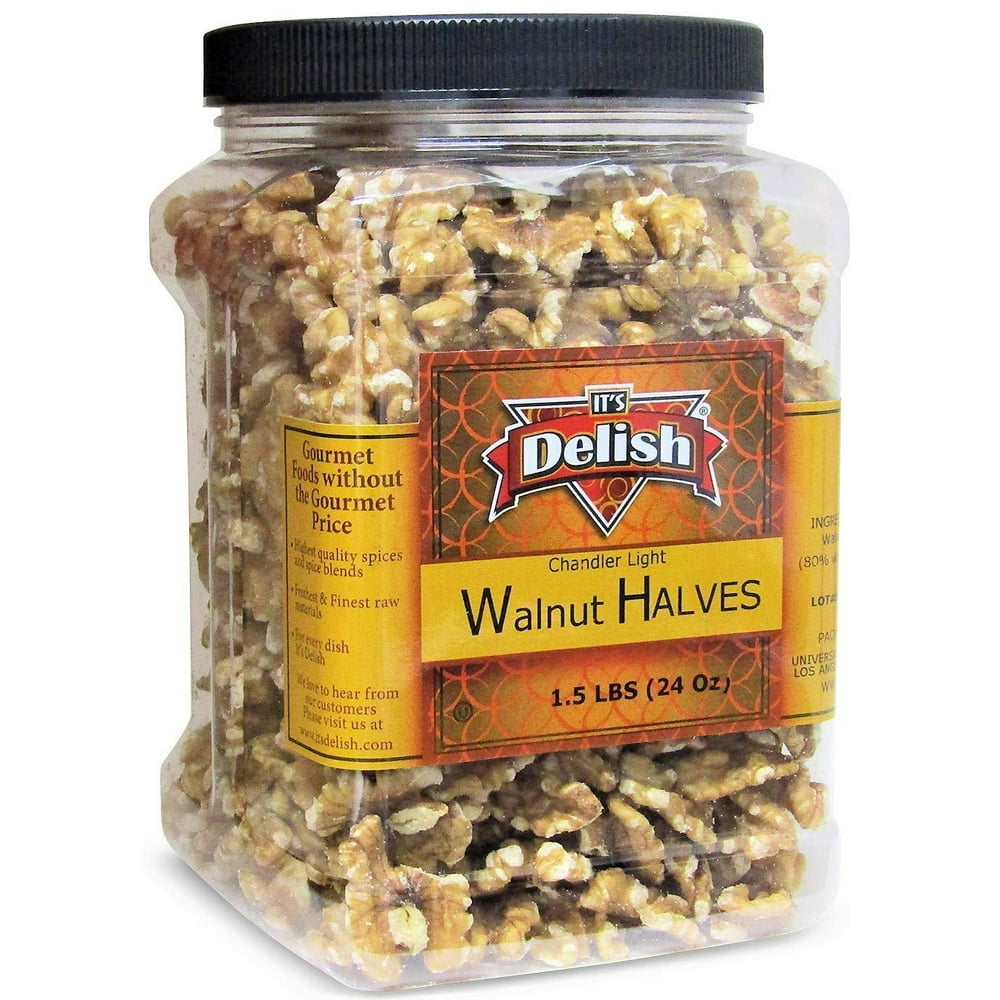 Premium Chandler Raw Walnuts Halves by Its Delish, 24 oz (1.5 lb