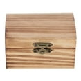 thumbnail image 2 of Unfinished Wood Jewelry Box Gift Box Storage Case Organizer With Clasp - Retro, 9.5×6.5×5.5cm, 2 of 10