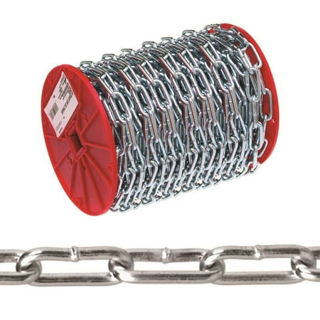 Campbell 072-3627 Straight Link Chain, NO 2 x 125 ft, 520 lb, Low Carbon Steel