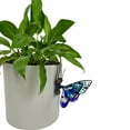 thumbnail image 1 of Art Glass Flower Pot Pendant, Metal Craft Insect Decor, Hand-Painted Greenery, Unique Home Accent, For Living Room, Wall Hanging Ornament, Glass & Metal Construction, Modern Art Style, Durable, 1 of 8