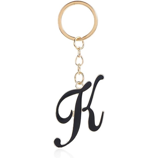 Letter Keychain,26 Letters A-Z Decorative Letter Keychain,Name Keychain for Women Girls Men Teenager Gift