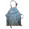 thumbnail image 1 of Fence Apron, Old Painted Rustic Wooden Planks Vintage Naturally Weathered Destruction, Unisex Kitchen Bib with Adjustable Neck for Cooking Gardening, Adult Size, Pale Azure Blue Dust, by Ambesonne, 1 of 4