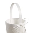 thumbnail image 4 of Basket Ring Pillow Set Encaje Perla Blanco para Ceremonia Aniversario Celebraciones Floristas, 4 of 4
