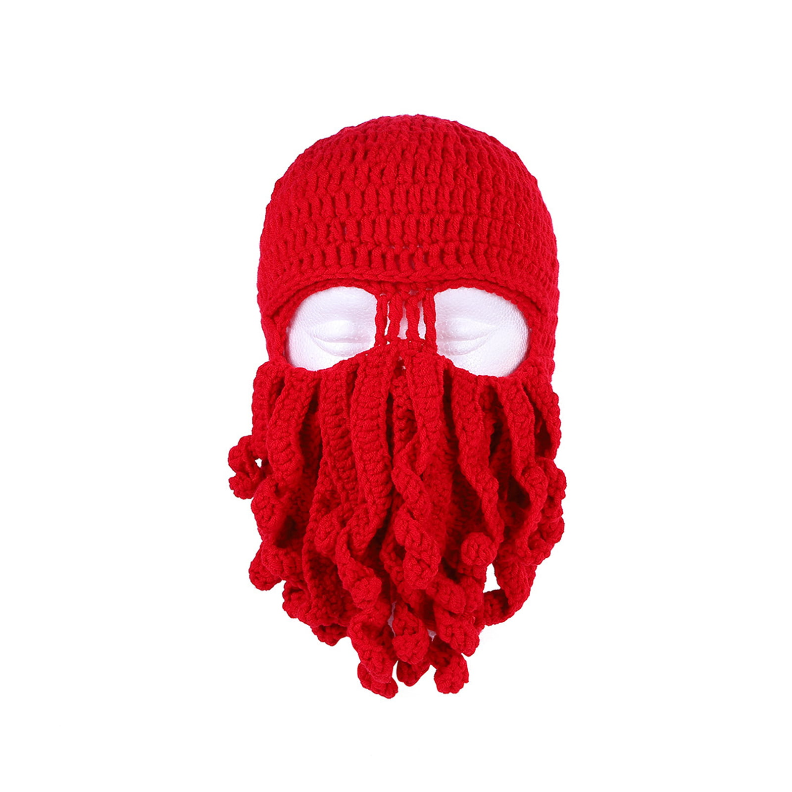 Wind Tentacle Octopus Cthulhu Hat Ski Face Mask Novelty Unisex Knit Beanie Cap 