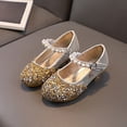 thumbnail image 3 of GYRATEDREAM Toddler Girl Mary Jane Shoes Low Heel Dress Shoes Glitter Princess Ballet Flats for Kid Girl, 3 of 8