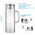 thumbnail image 4 of Palais Essentials 44 Oz Mouth Blown Clear Glass Carafe Durable Borosilicate for Cold or Hot Drinks, 4 of 7